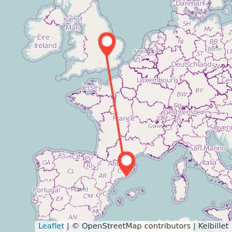 Barcelona Borehamwood train map