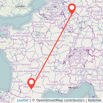 Toulouse Siegburg Mitfahrgelegenheit Karte