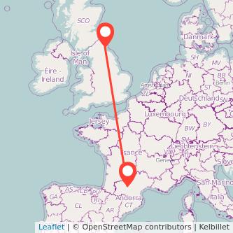 Toulouse Sunderland bus map