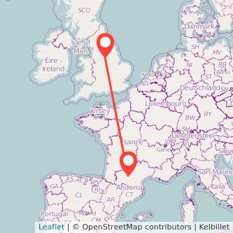 Toulouse Sheffield bus map