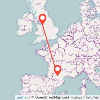 Toulouse Liverpool train map