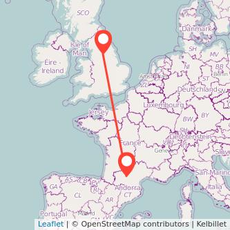 Toulouse Leeds bus map