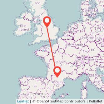 Toulouse Derby bus map