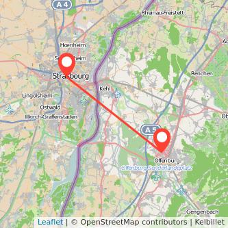 Straßburg Offenburg Bahn Karte