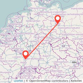 Strasbourg Berlin train map