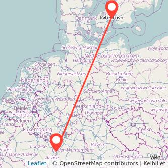 Strasbourg Copenhagen bus map