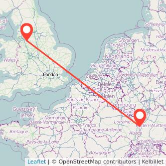 Strasbourg Wilmslow train map