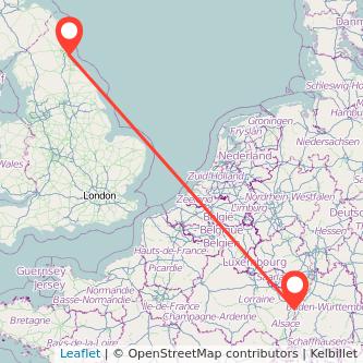 Strasbourg Sunderland bus map