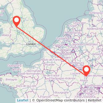 Strasbourg Stoke-on-Trent bus map