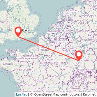 Strasbourg Southampton bus map