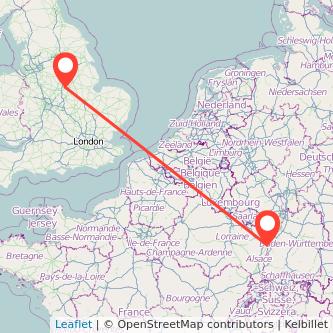 Strasbourg Nottingham bus map