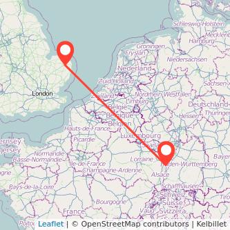 Strasbourg Norwich bus map