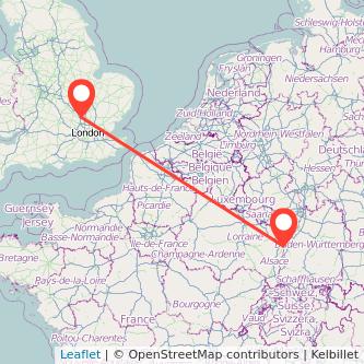 Strasbourg Luton bus map