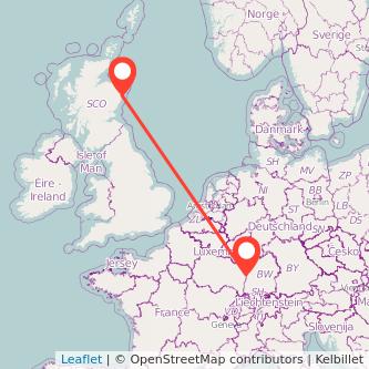 Strasbourg Aberdeen train map