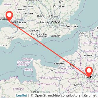 Paris Bridgend bus map