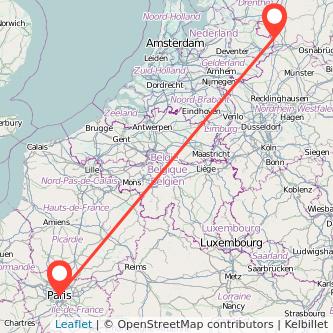 Paris Nordhorn Mitfahrgelegenheit Karte