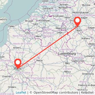 Paris Köln Mitfahrgelegenheit Karte