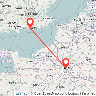 Paris Worthing train map