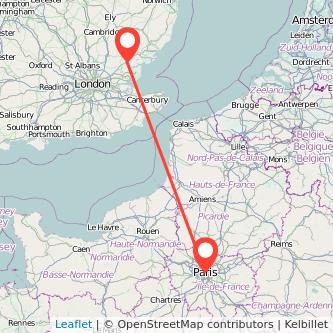 Paris Witham train map