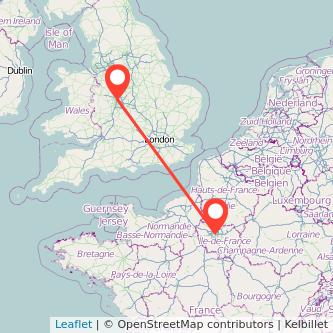 Paris Walsall train map