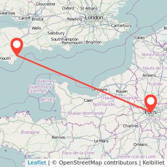 Paris Torquay train map