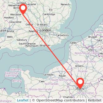 Paris Stratford-upon-Avon train map