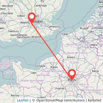 Paris Staines train map