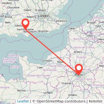 Paris Southampton train map