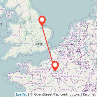 Paris Skegness train map