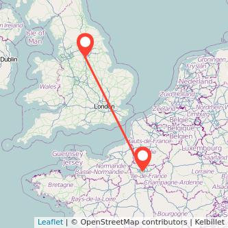 Paris Rotherham train map