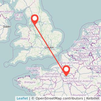 Paris Manchester train map