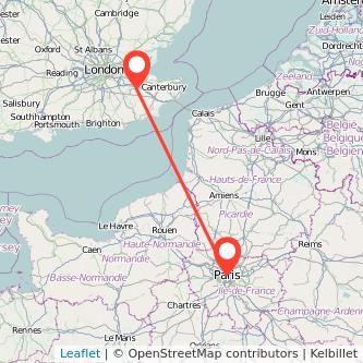 Paris Maidstone train map