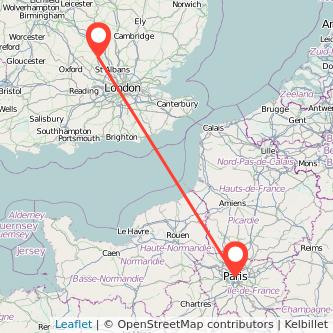 Paris Leighton Buzzard train map