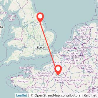 Paris Hull train map