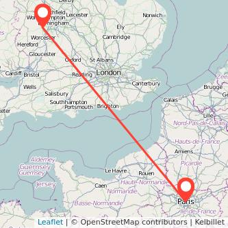 Paris Kidderminster train map