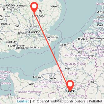 Paris Huntingdon train map