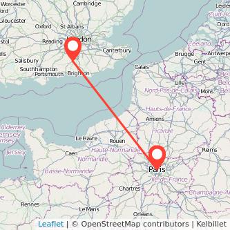 Paris Horsham train map