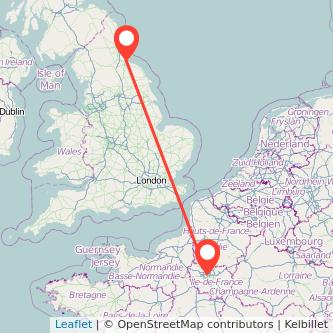 Paris Hartlepool bus map