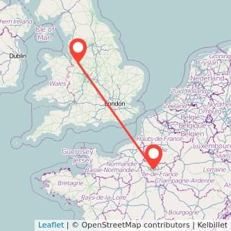 Paris Crewe train map