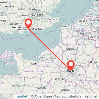 Paris Chichester train map