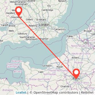 Paris Cheltenham bus map