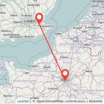 Paris Chatham train map