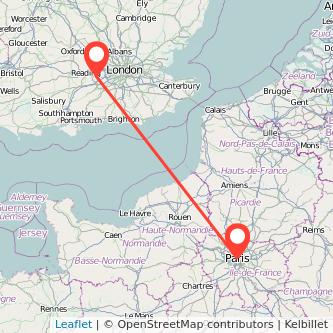 Paris Bracknell train map