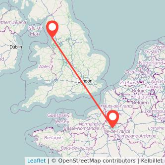 Paris Blackpool train map