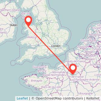 Paris Bangor train map