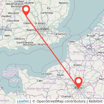 Paris Banbury train map