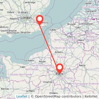 Paris Ashford train map