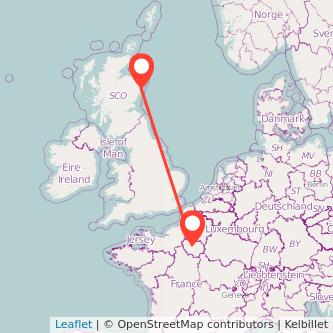 Paris Aberdeen train map