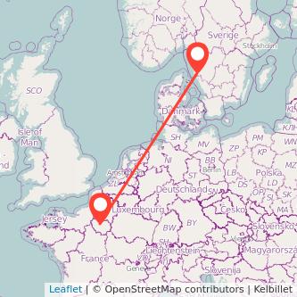 Paris Gothenburg train map