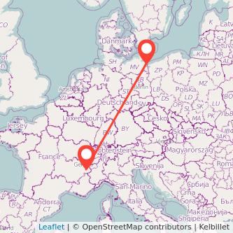 Moûtiers Salins Ückeritz Bahn Karte